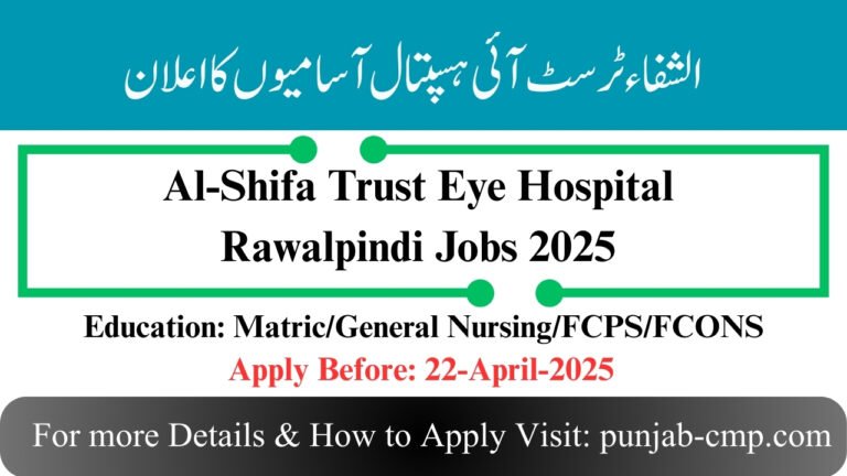 Al-Shifa Trust Eye Hospital Jobs 2025