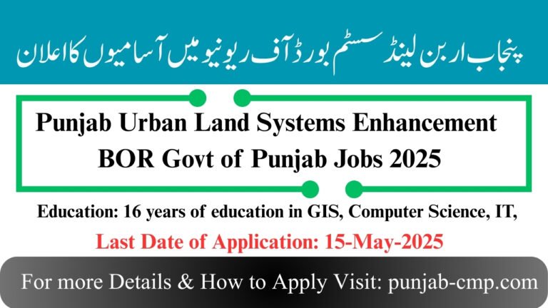 Board of Revenue Govt of Punjab Jobs 2025