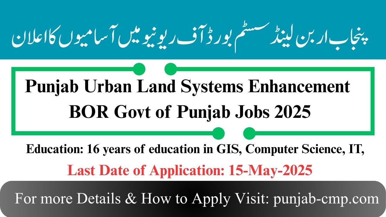 Board of Revenue Govt of Punjab Jobs 2025