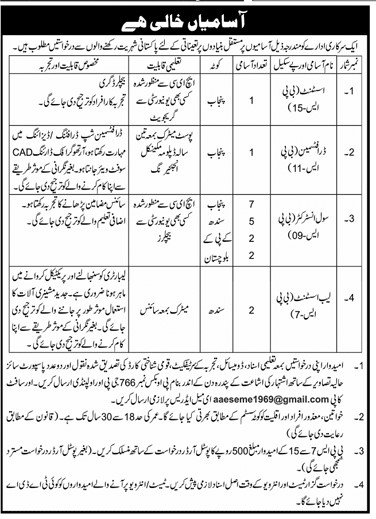 Post Box No. 766 GPO Rawalpindi Govt Jobs 2025
