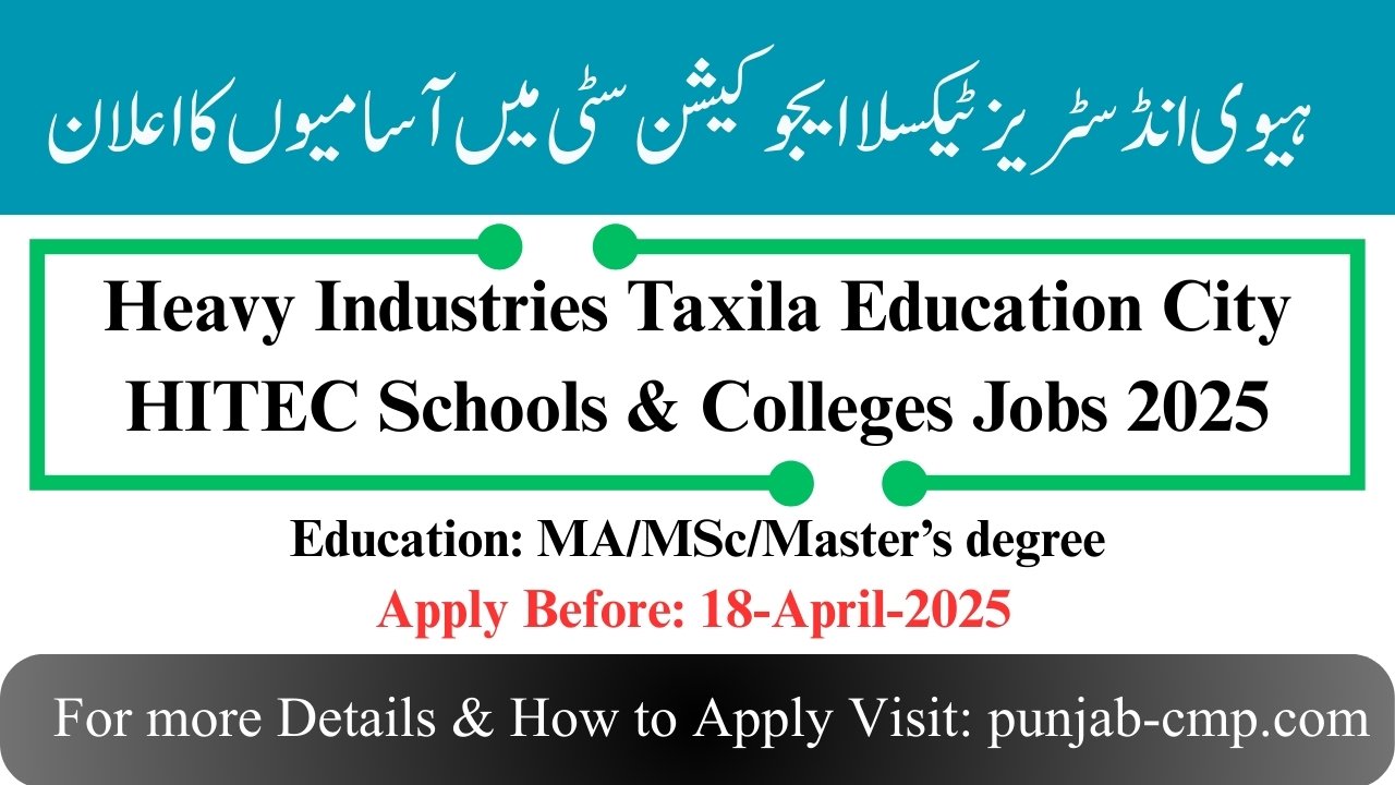 HITEC Schools & Colleges Jobs 2025
