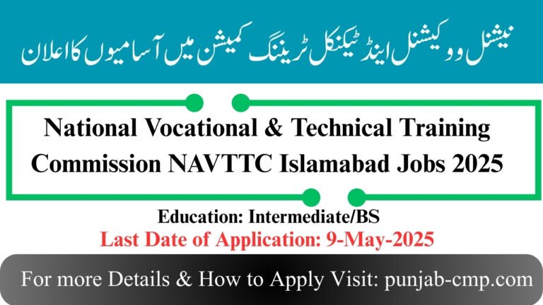 NAVTTC Islamabad Jobs 2025
