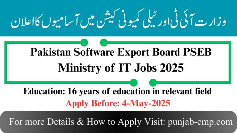 PSEB Ministry of IT Jobs 2025