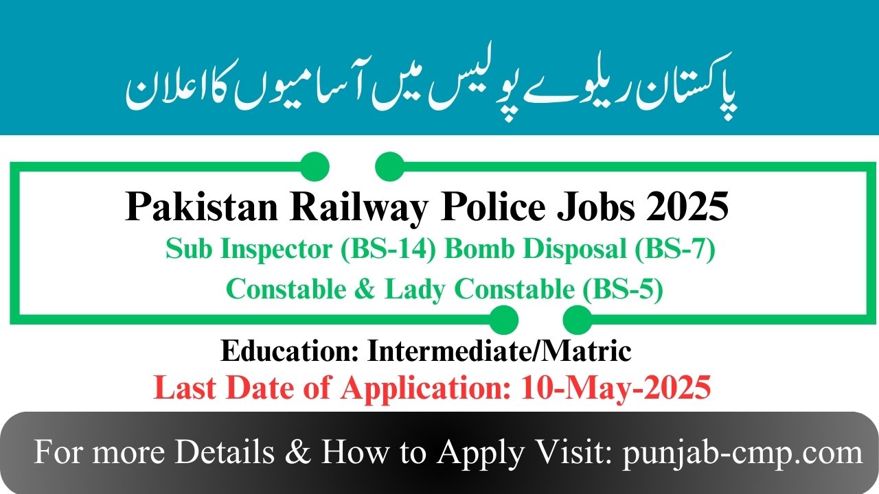 Pakistan Railway Police Jobs 2025