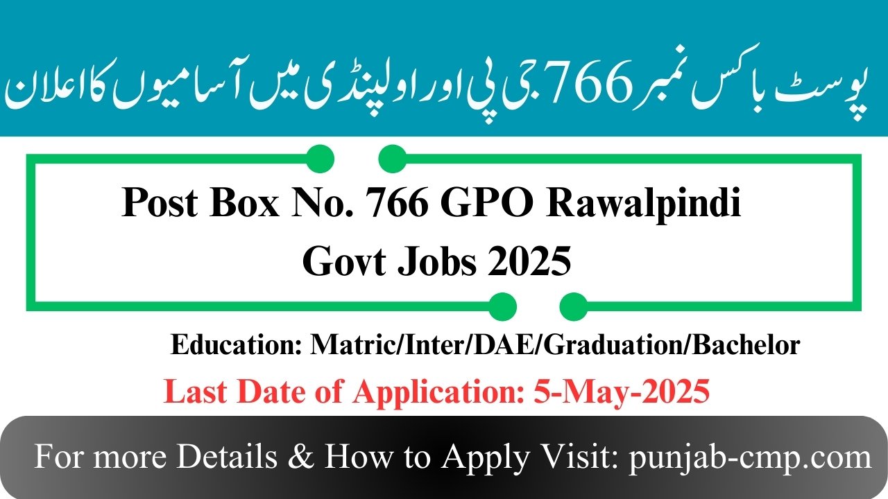 Post Box No. 766 GPO Rawalpindi